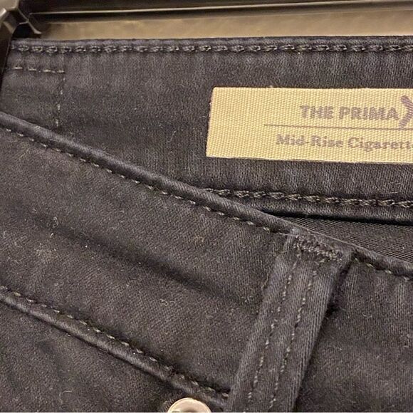 AG Adriano Goldschmied Prima Mid Rise Cigarette Jeans denim Black modal 27R - Picture 7 of 13
